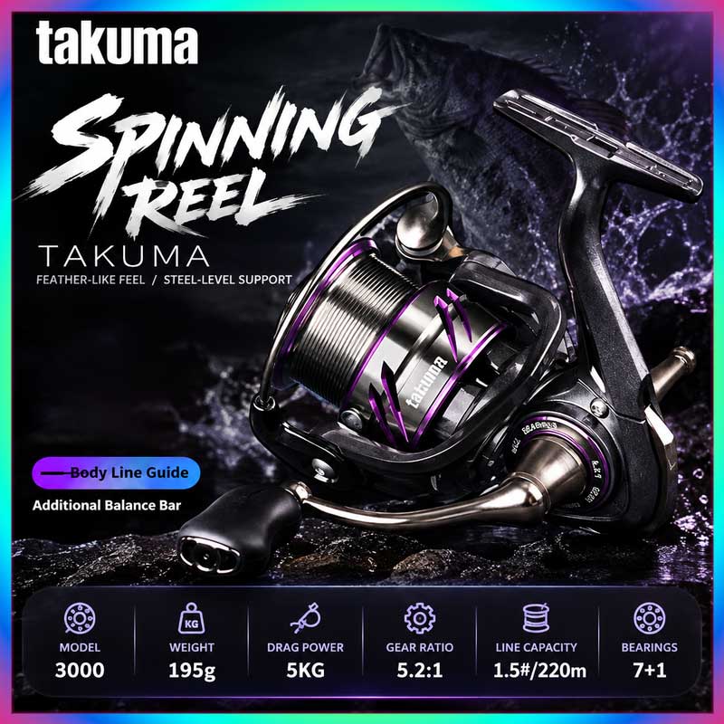 Trolling Reel - Carrete de pesca Takuma Lingxi 3000s,