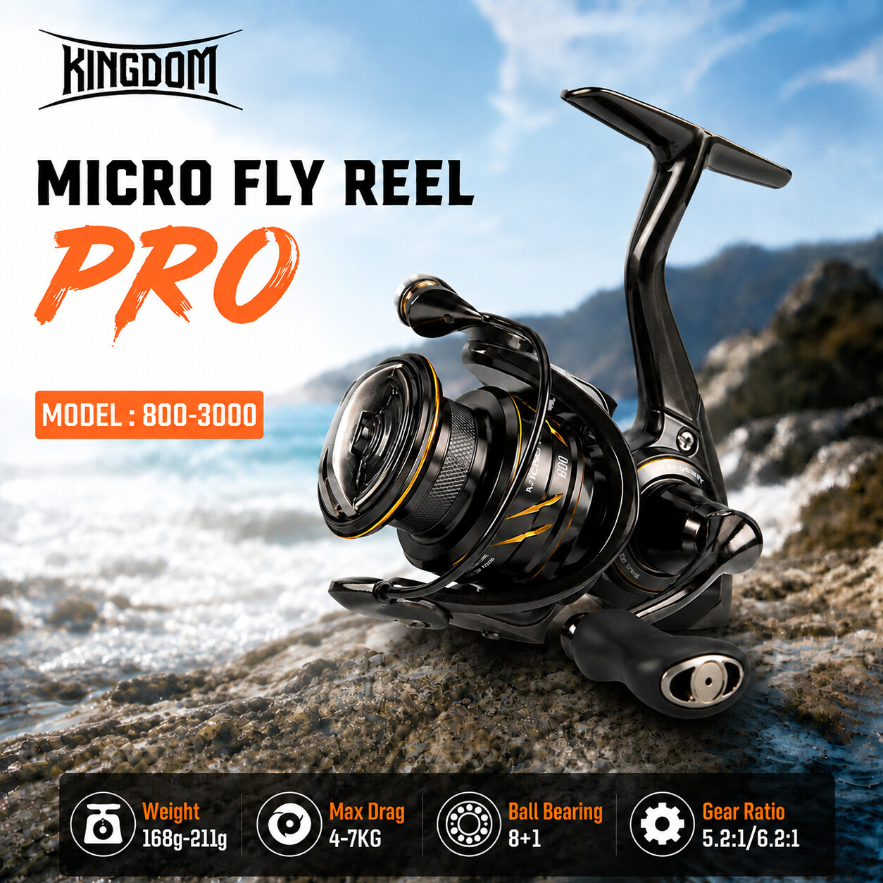 Carrete de Pesca Kingdom Micro - Abu Garcia Reel Max reseña y precio